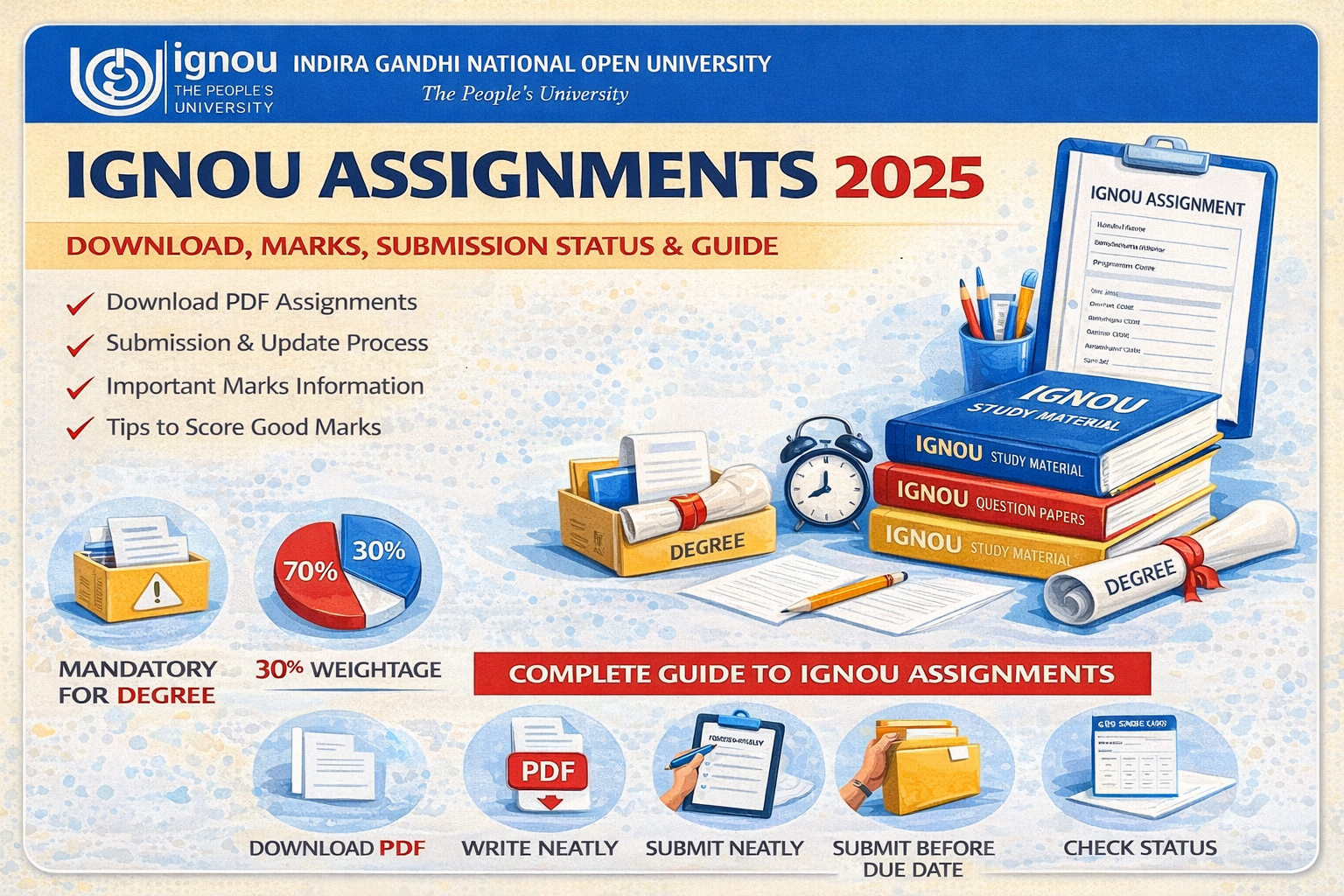 IGNOU Assignments 2026 – Download, Submission, Marks & Complete Guide