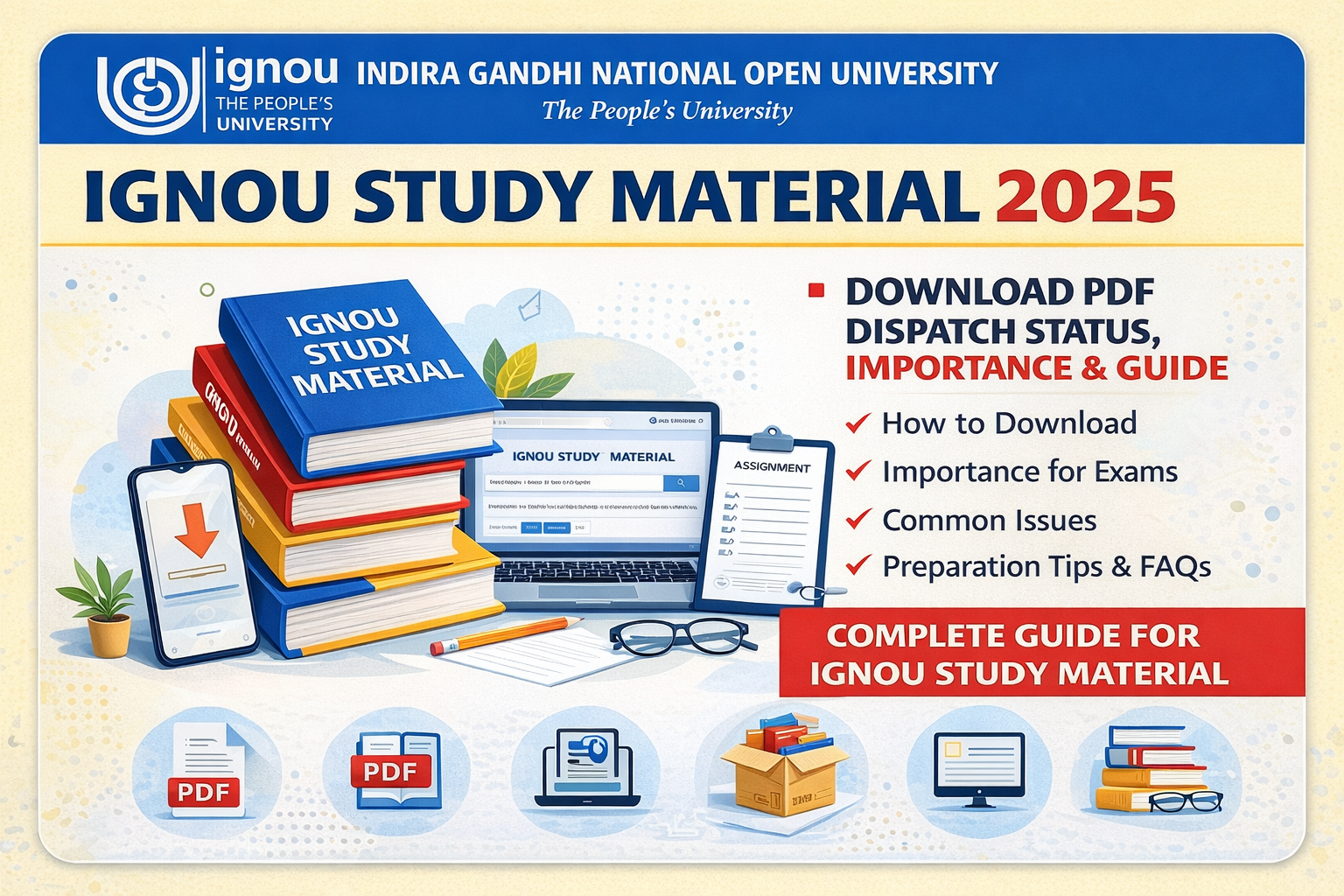 IGNOU Study Material 2026 – Download PDF, Dispatch Status & Complete Guide