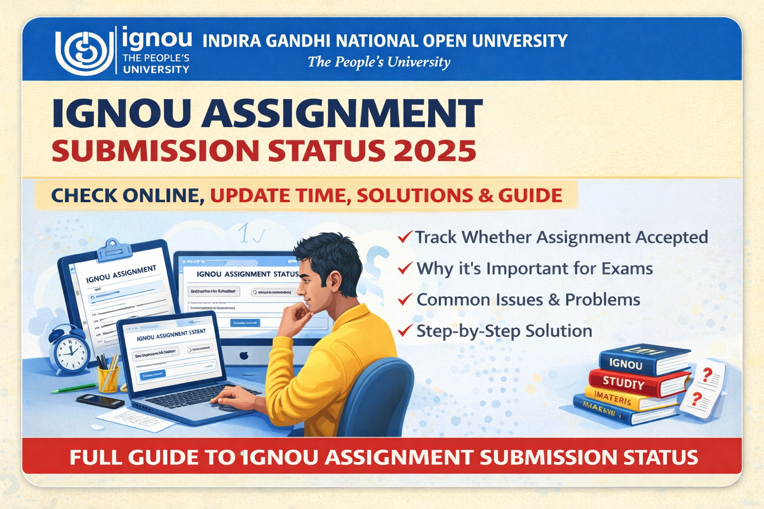 IGNOU Assignment Submission Status 2025 – Check Online, Update Time & Guide