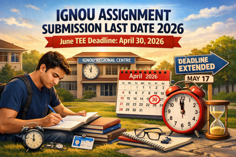 ignou assignment submission last date 2026